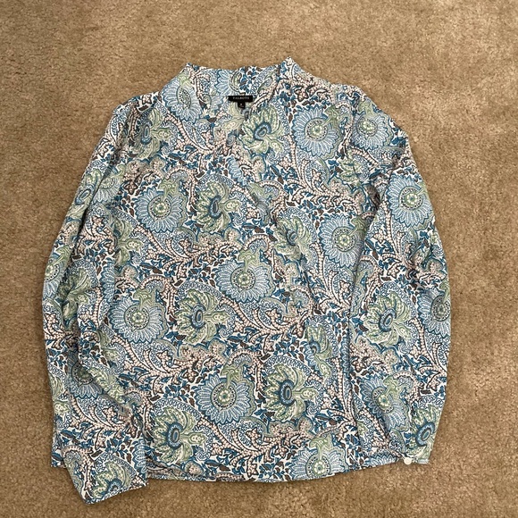 Talbots wrap style blouse - Picture 2 of 9